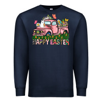 Navy Happy Easter Day truck Premium Sweatshirt - HowdyJamesFarm