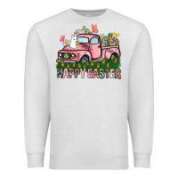 Oatmeal Heather Happy Easter Day truck Premium Sweatshirt - HowdyJamesFarm