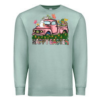 Seafoam Happy Easter Day truck Premium Sweatshirt - HowdyJamesFarm