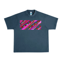 Midnight Navy leopar and cowhide with heart candies Urban Heavy Tee - AdoDesignShop