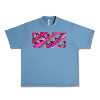 Pebble Blue leopar and cowhide with heart candies Urban Heavy Tee - AdoDesignShop