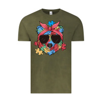 Vintage Olive autism awareness bear Vintage Tee - MaliasSmallBusiness
