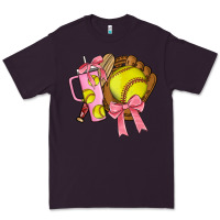 Plum softball coquette bow Premium Tee - JahusDesignShop