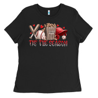 Black tis the season baseball Ladies Tee - RacoonDesign