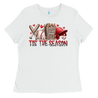 White tis the season baseball Ladies Tee - RacoonDesign