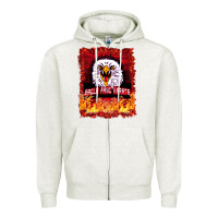 Oatmeal Heather Eagle Fang Karate Zipper Hoodie - Bettercallsaul