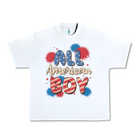 White all american boy Urban Heavy Tee - MaliasSmallBusiness