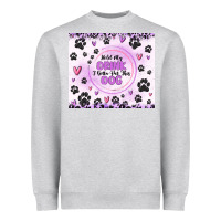 Heather Grey hold my drink i gotta pet this dog Heavyweight Sweatshirt - MaliasSmallBusiness