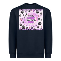 Navy hold my drink i gotta pet this dog Heavyweight Sweatshirt - MaliasSmallBusiness