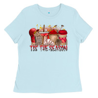 Baby Blue tis the season Ladies Tee - RacoonDesign