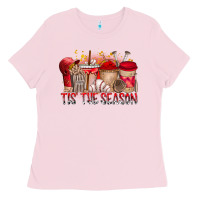 Bubblegum Pink tis the season Ladies Tee - RacoonDesign