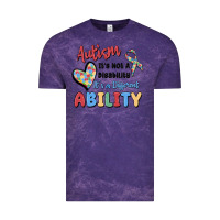 Cloud Purple autism it's not a disability it's a different abil Vintage Tee - MaliasSmallBusiness