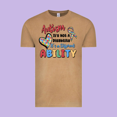 Autism It's Not A Disability It's A Different Abil Vintage Tee Designed By Maliassmallbusiness