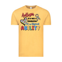 Vintage Mustard autism it's not a disability it's a different abil Vintage Tee - MaliasSmallBusiness