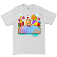 Dove Grey custom name summer beach toys Premium Tee - JahusDesignShop