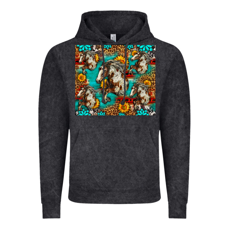 Mustang Horse Western Vintage Hoodie by LillyAllenDesigns | Teevron