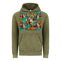 Vintage Olive mustang horse western Vintage Hoodie - LillyAllenDesigns