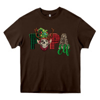 Chocolate Brown papa elf skull Heavy Core Tee - FaDigitalArtStudio