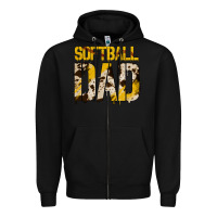 Black Softball Dad Zipper Hoodie - Bettercallsaul