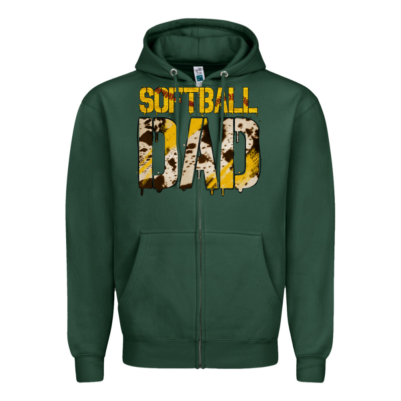 Softball Dad Zipper Hoodie by Bettercallsaul | Teevron