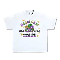 White mardi gras social club Urban Heavy Tee - MaliasSmallBusiness
