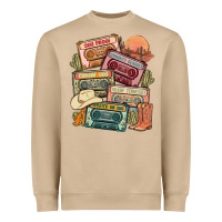 Mushroom country cassette tapes Heavyweight Sweatshirt - MaliasSmallBusiness