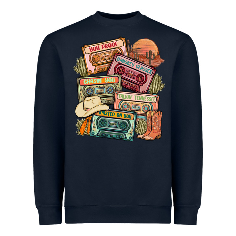 Country Cassette Tapes Heavyweight Sweatshirt by MaliasSmallBusiness | Teevron