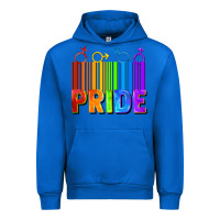 Cobalt Pride Barcode Urban Hoodie - FaDigitalArtStudio