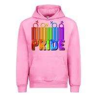 Fuchsia Pink Pride Barcode Urban Hoodie - FaDigitalArtStudio