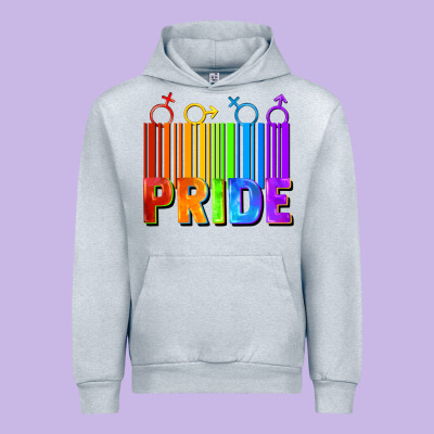 Pride Barcode Urban Hoodie Designed By Fadigitalartstudio
