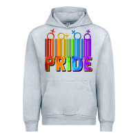 Heather Grey Pride Barcode Urban Hoodie - FaDigitalArtStudio