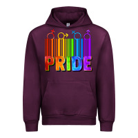 Mauve Wine Pride Barcode Urban Hoodie - FaDigitalArtStudio