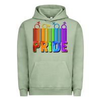 Pigment Oil Green Pride Barcode Urban Hoodie - FaDigitalArtStudio