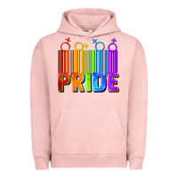 Pigment Salmon Pride Barcode Urban Hoodie - FaDigitalArtStudio