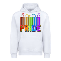 White Pride Barcode Urban Hoodie - FaDigitalArtStudio