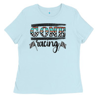 Baby Blue goneracing Ladies Tee - CowhideDigitalArt