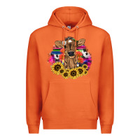 Carrot Baby Cow flower Premium Hoodie - HowdyJamesFarm