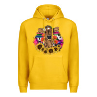Lemon Baby Cow flower Premium Hoodie - HowdyJamesFarm