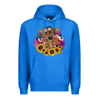 True Royal Baby Cow flower Premium Hoodie - HowdyJamesFarm