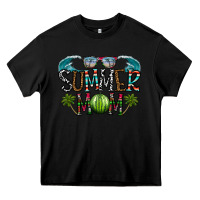 Black summer mom Heavy Core Tee - CowhideDigitalArt