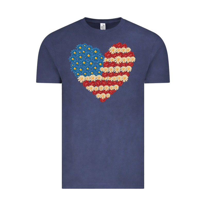 American Heart Flag Vintage Tee by MaliasSmallBusiness | Teevron