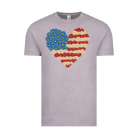 Vintage Zinc american heart flag Vintage Tee - MaliasSmallBusiness