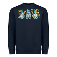 Navy sunflower gnomes Heavyweight Sweatshirt - MaliasSmallBusiness