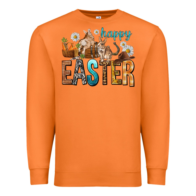 Happy Easter With Cowboy Easter Day Premium Sweatshirt by HowdyJamesFarm | Teevron