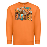 Carrot Happy Easter with Cowboy Easter Day Premium Sweatshirt - HowdyJamesFarm