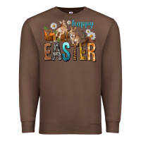 Chestnut Happy Easter with Cowboy Easter Day Premium Sweatshirt - HowdyJamesFarm