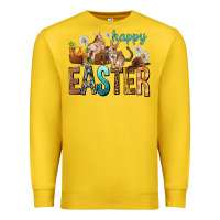 Lemon Happy Easter with Cowboy Easter Day Premium Sweatshirt - HowdyJamesFarm