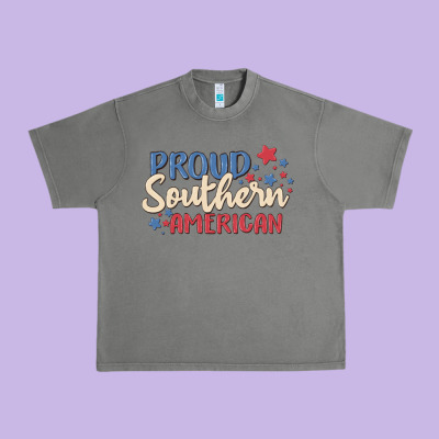 Proud Southern American Urban Heavy Tee Designed By Maliassmallbusiness