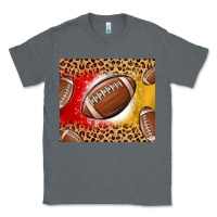 Charcoal Heather team color red and gold football Classic Tee - MaliasSmallBusiness