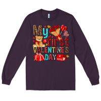 Plum my first valentines day Long Sleeve Tee - NancyCooperArtShop